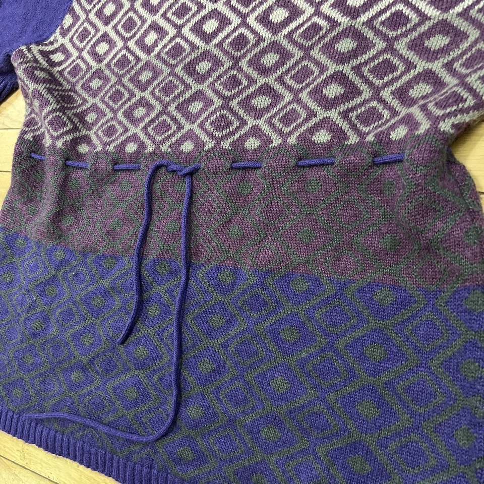 ART AND SOUL Túnica Suéter Mini Vestido Mujer 2X Ramie Púrpura Hada Capricho Boho XX Foto 4 de 4