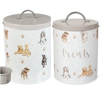 Wrendale Designs Dog Treats And Dog Food Storage Tin Set Of 2 Tins Wrendale Designs Dog Treats And Dog Food Storage Tin Set Of 2 Tins