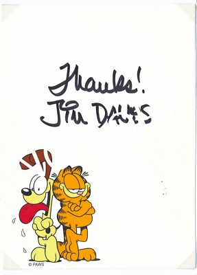 100% Original Autogramm Autograph Karte handsigniert Jim Davis J1.77
