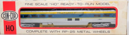 HO ConCor Delaware & Hudson 85' Streamlined VistaDome #9912 Personenwagen Knucks | Zustand: Used
