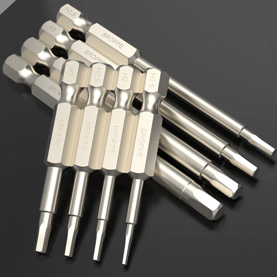 Hexagon Socket Screwdriver Bit Magnetic Electric Batch Head H1.5-H12 50mm-200mm - Image 4 of 4