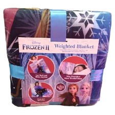 Disney FROZEN 2 Plush 4.5 lbs Weighted Blanket Elsa Anna Soft Blue 36"x48" NEW