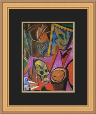 Pablo Picasso Composition with a Skull Custom Framed Print