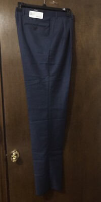 Ralph Lauren Mens New $150 UNHEMMED Wool Dress Suit Pants 45 45W 1X Blue NWT