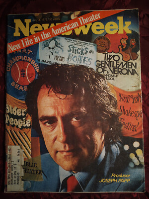 NEWSWEEK July 3 1972 7/3/72 JOSEPH PAPP Broadway Theater BRAZIL AMAZON THAILAND