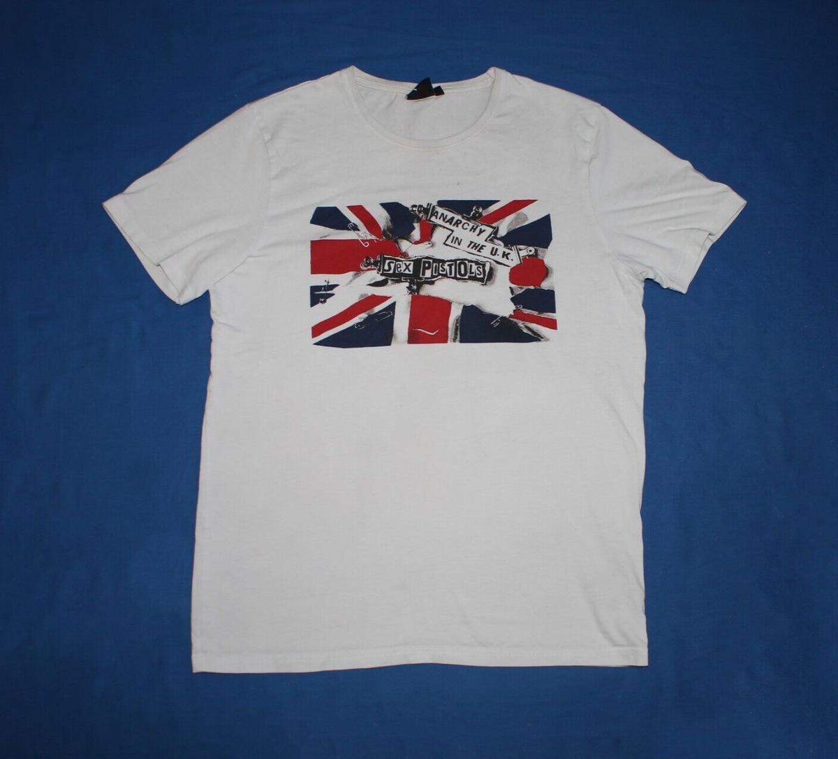 セックス・ピストルズ　anarchy in the u.k. Tシャツ　白 古着 Sex Pistols Shirt Anarchy In The UK Punk Rock Band White Men's Tee