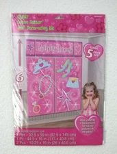 NEW Amscan Birthday Princess Giant Scene Setter Wall Decorating Kit Over 6 Feet