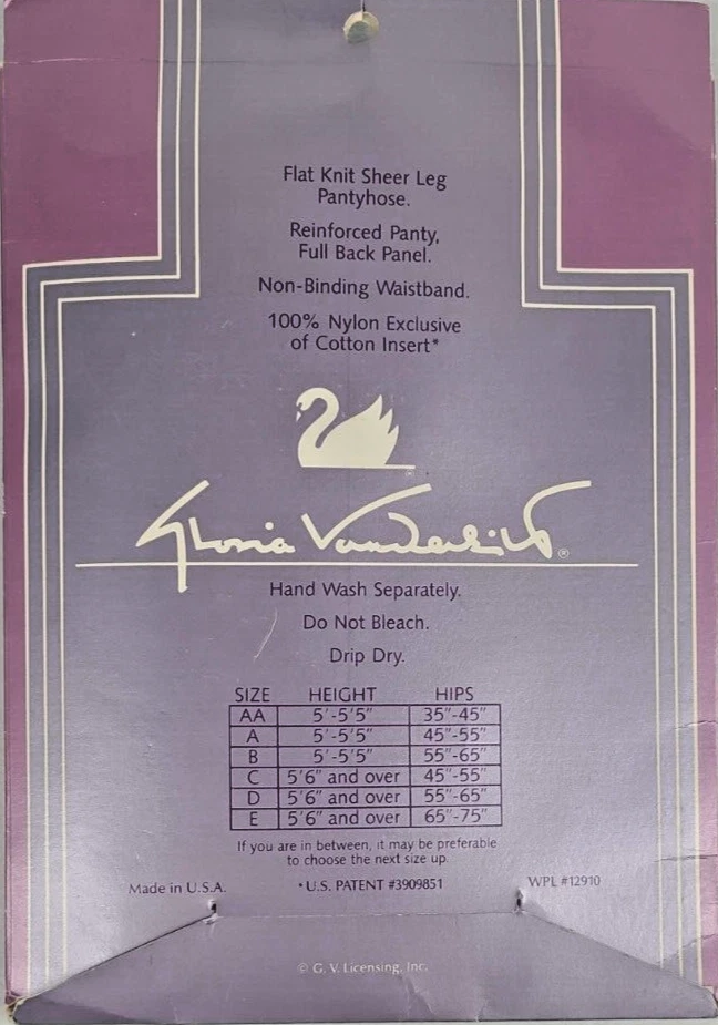 Pantimedias transparentes vintage Gloria Vanderbilt Day talla E blanco roto NUEVAS Foto 2 de 2