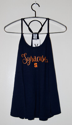 NWT Venley Women's Navy Blue Syracuse University Racerback Tank Top sz L
