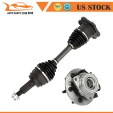 Front CV Axle Shaft + Wheel Hub Bearing For Cadillac Escalade GMC Yukon Tahoe