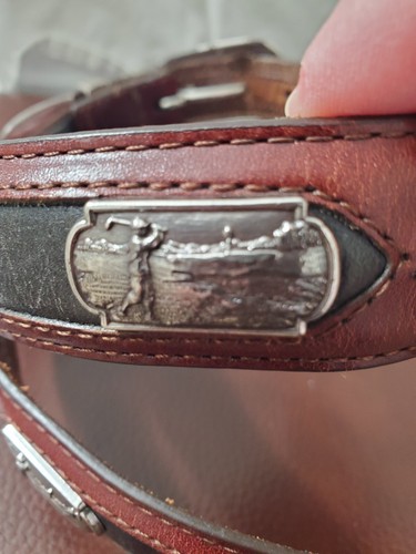 Onyx by Brighton Men's Leather Golf Belt Size 38 Vintage - Picture 6 of 11