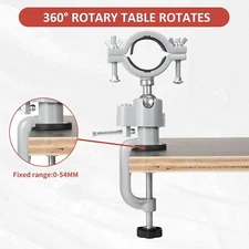 Table Bench Vise 360° Rotating Work Clamp-On Tabletop Vice Swivel Clamp 35-65mm