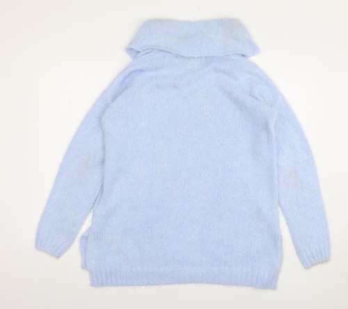 Papaya Womens Blue Roll Neck Acrylic Blend Jumper Size M - Picture 2 of 12
