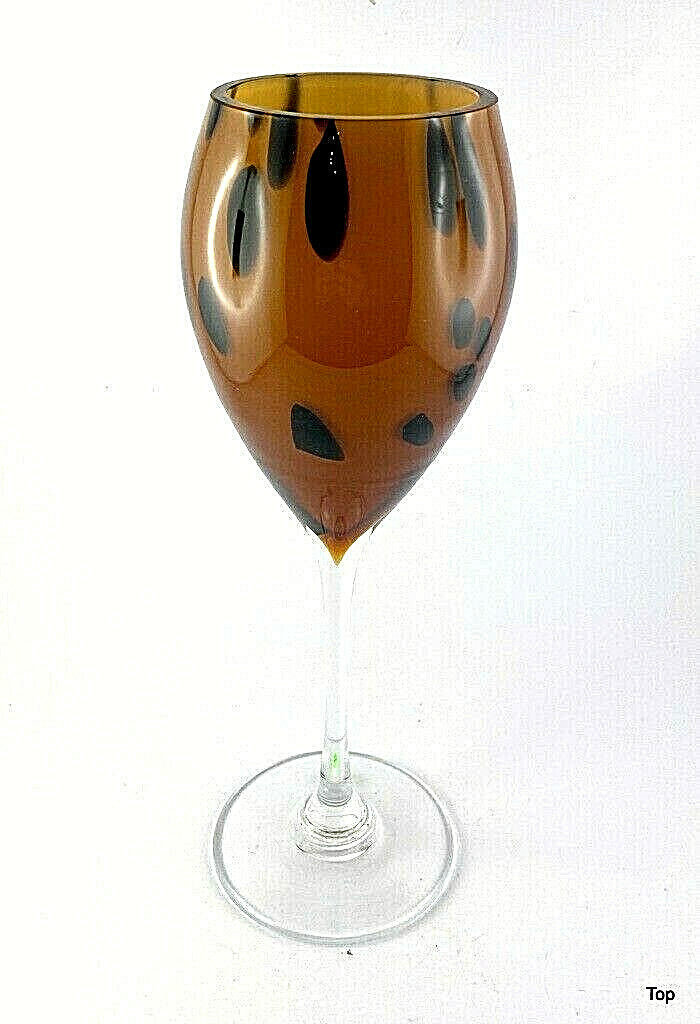 Deko Weinglas schwer farbig 23 cm Unikat günstig