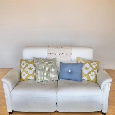 White Leather Loveseat Couch Recliner Ebay
