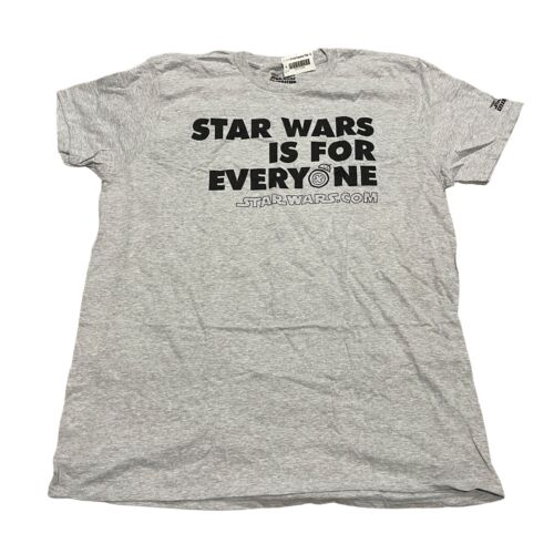 Star Wars Celebration 2019 Chicago Gray Star Wars for Everyone Shirt Size XL NEW - Afbeelding 1 van 7