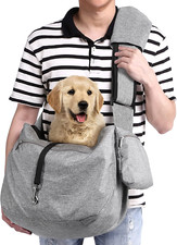 Dog Sling Carrier - Hands Free Carrying Bag for 15 to 25Lbs Medium Size Dog