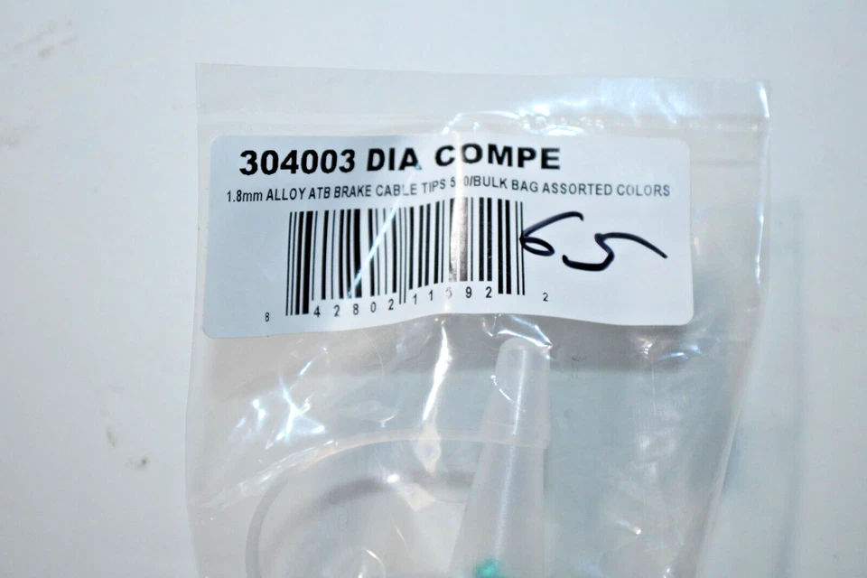 Puntas de extremo de cable de freno Dia-Compe ATB mezcla de colores 500 CANTIDAD 1,8 mm aleación envío gratuito:) Foto 2 de 4