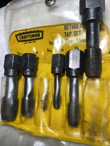 Vintage Craftsman Rethreading Tap Set Of 5, 9-52114 National Fine ...