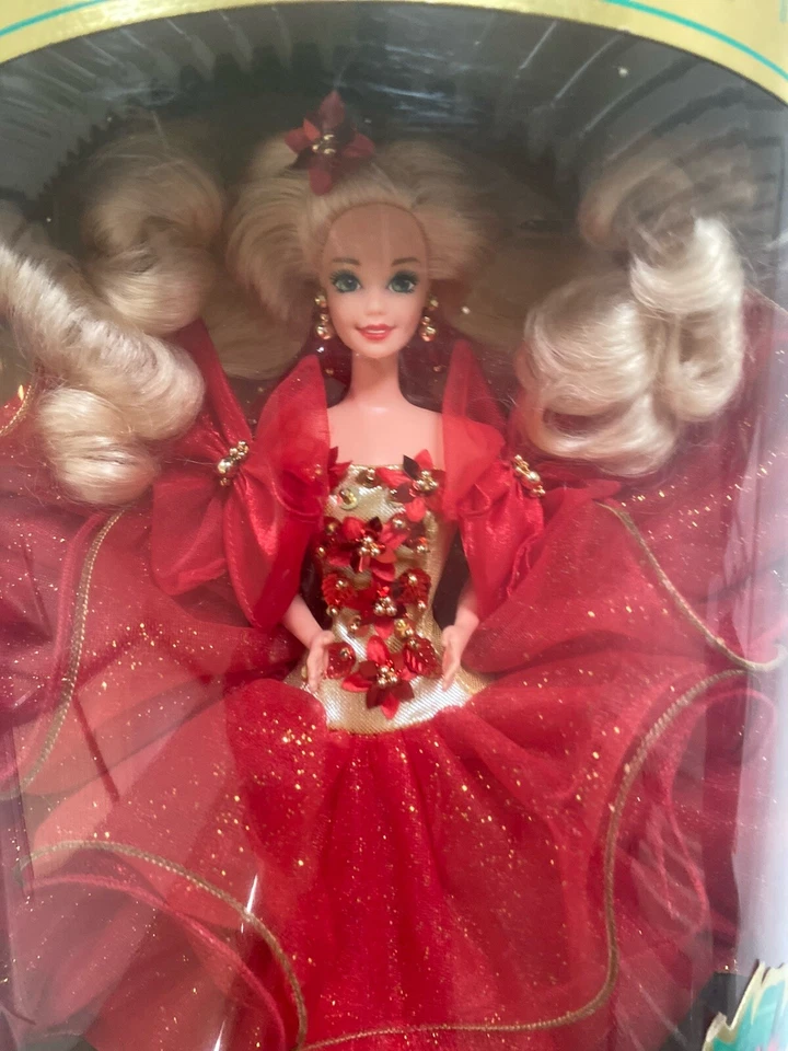 Барби счастливые праздники специальный выпуск красный платье Hallmark 90-х винтажный - Изображение 3 из 4