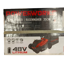 Powerwork Rasenm&auml;her 35 cm  Handgeschoben Dual Voltage 24 / 48 Volt Gartenarbeit