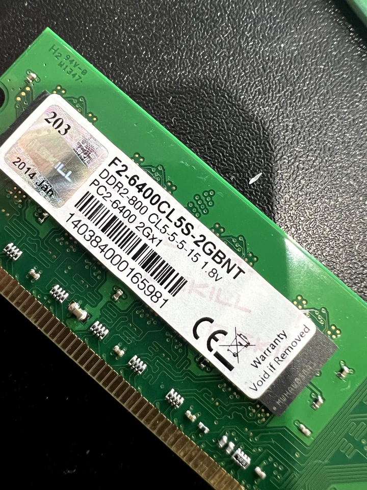 8GB 4x2GB PC2-6400 GSKILL F2-6400CL5S-2GBNT G.Skill DDR2-800 RAM Memory U.S. B4 - Image 3 of 3