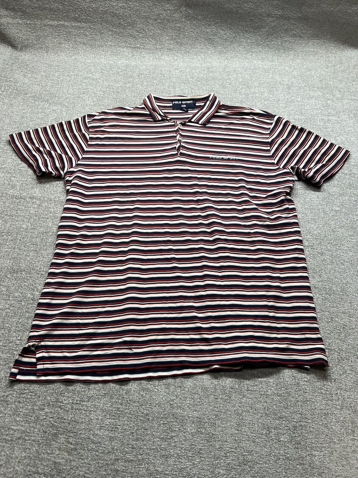 Polo Golf Sport Ralph Lauren Camicia Extra Large Righe Rosso Pony Cotone