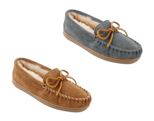 minnetonka sheepskin hardsole moc