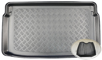 Z460101 Gerippte Kofferraumwanne + Klett-Netz für Toyota Yaris Hybrid 4 XP21 Sch