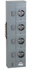 Square D EZML334225 3PH In/Out 4 Gang 225A Lever Bypass Meter Stack