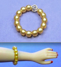 Dreamz GOLDEN Pearl Single BRACELET Jewelry made for 11.5" doll