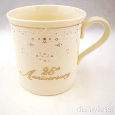 Lenox 25th ANNIVERSARY Mug(s) 3 1/2" x 3 1/2" EXCELLENT
