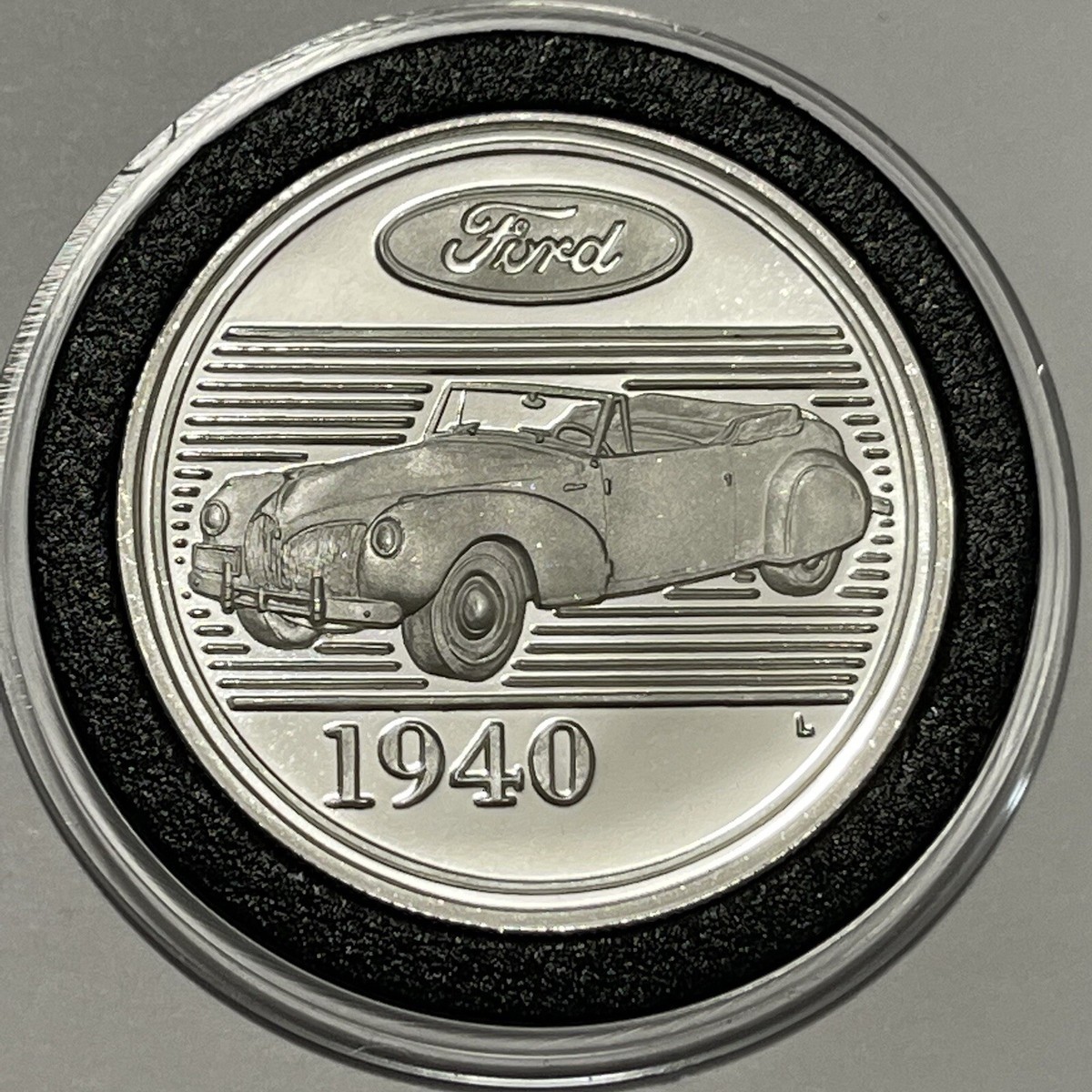 1940 Classic Cars Formidable Fords Rare Coin 1 Troy Oz .999