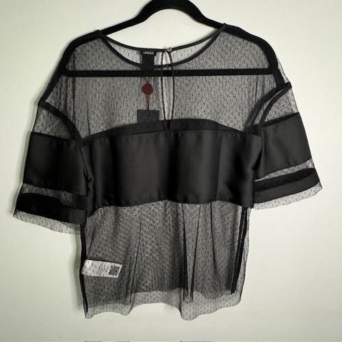True Religion Black Varsity Tulle Top Blouse Size XS NEW!!! - Picture 8 of 8