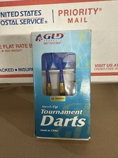GLD Steel Tip Tournament Darts New In Box Of 3 green 23 Grammes Blue