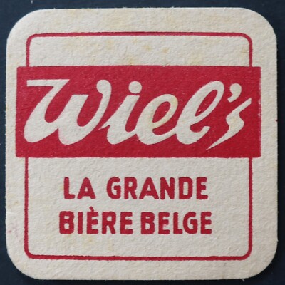 WIEL'S La grande bière belge coaster beermat Bierdeckel beer souser 12