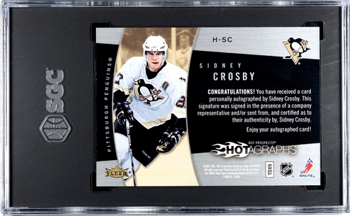 Sidney Crosby 2006-07 Fleer Hot Prospects Autograph Hockey Card SGC 9 Auto 10 - Picture 2 of 2