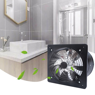 12 Inch Stainless Steel Exhaust Fan High Speed Vent Blower For Indoor Wall Mount