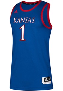 Adidas Kansas Jayhawks Swingman Basketball Jersey Men Ncaa Rock Chalk Ku Shirt Ebay