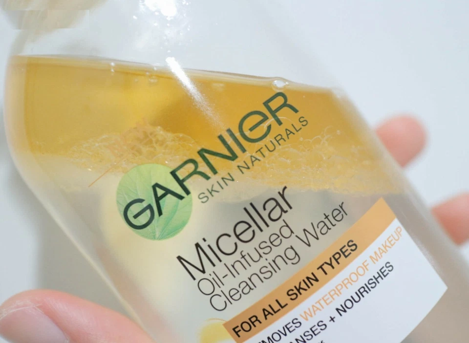 3 x 125ml Garnier Micellar Oil-In Fuse Cleanser Makeup Waterproof Remover Unisex - Image 4 of 4