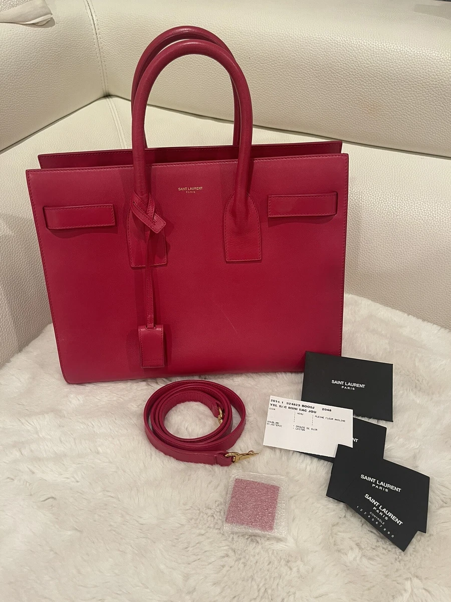 Saint Laurent Sac De Jour Bag Leather Small Pink for Sale in New