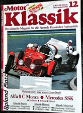 MOTOR KLASSIK 12-85+ALFA 8C MONZA+MERCEDES SSK+GOGGOMOBIL+MGB+MAICO TAIFUN+GUZZI