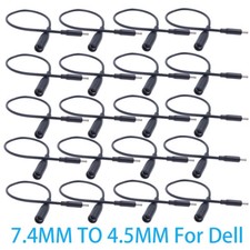 Power Charger Converter Adapter Cable 7.4mm To 4.5mm For dell Small Tips 1FT 20X
