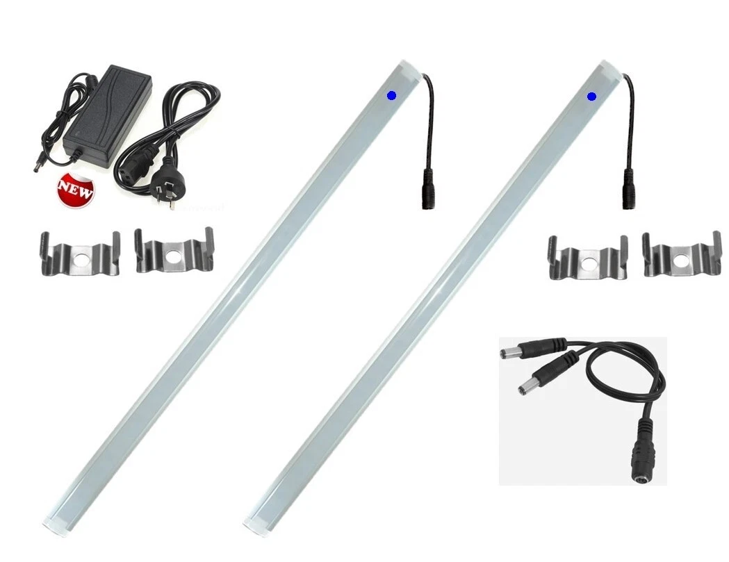2X 50CM TOUCH CONTROL ON OFF DIMMABLE LED STRIP LIGHT BAR 240V KIT