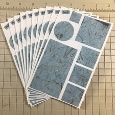 10 Mrs Grossmans Papier Blocks Bleu Stickers Homemade Paper Rustic Light Blue