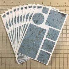 10 Mrs Grossmans Papier Blocks Bleu Stickers Homemade Paper Rustic Light Blue