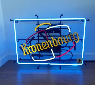 ENSEIGNE LUMINEUSE VINTAGE NEON KRONENBOURG PARFAIT ETAT - Photo 1/4