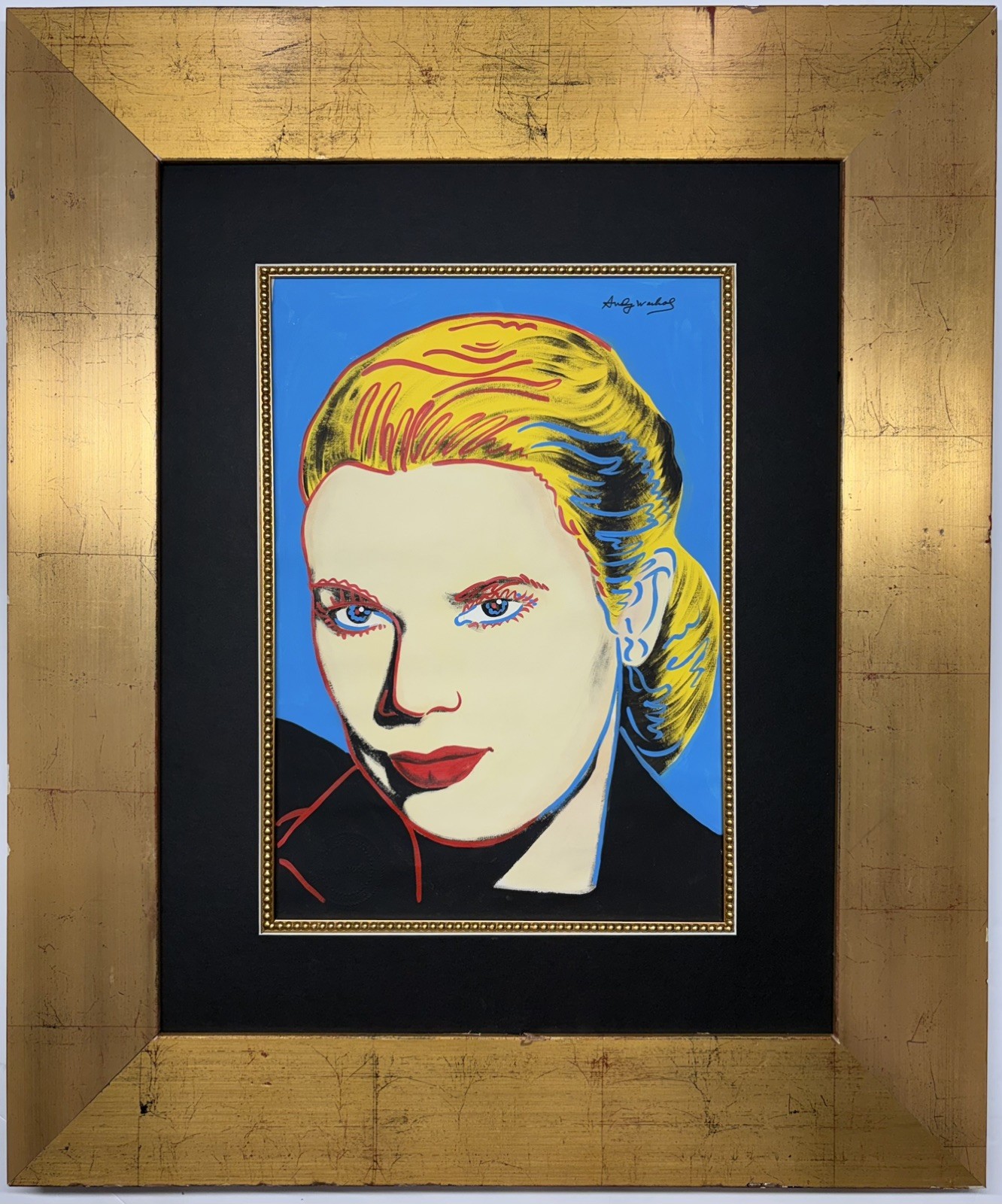 Andy Warhol 1928-1987 Mixed Media/Acrylic on paper  in the Style of.HandSigned.