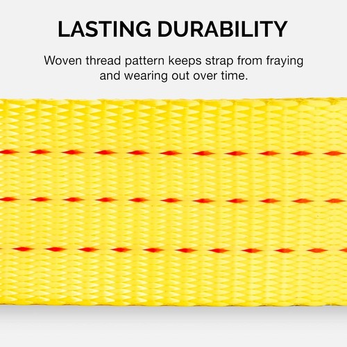 Heavy-Duty Tow Strap with Hooks Woven Polyester Webbing HD Truck Recovery Strap - Picture 19 of 22