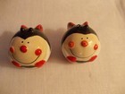 saliere et poivriere en porcelaine en forme de coccinelle